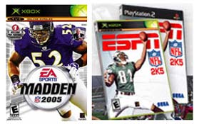 Madden 2005 vs. versus ESPN NFL 2K5