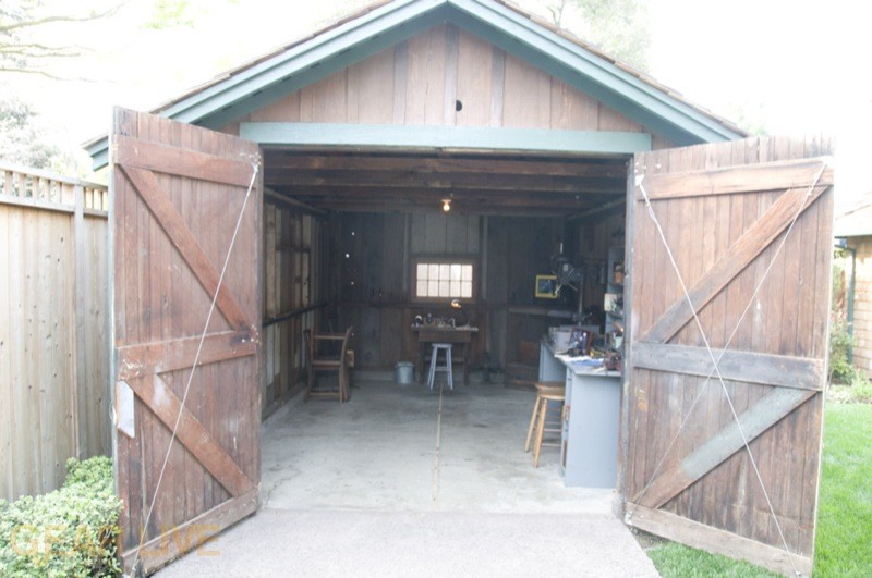 Another view of HP Garage entrance