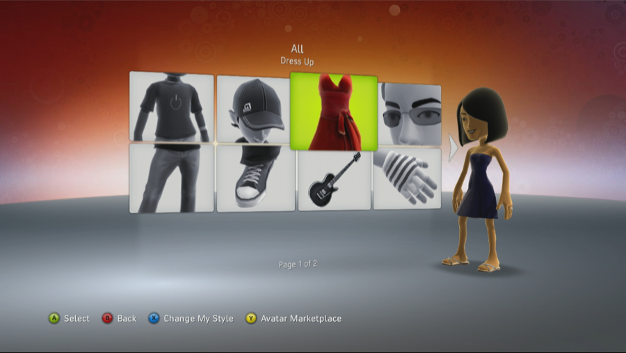 Xbox 360 Avatar Marketplace Page 1