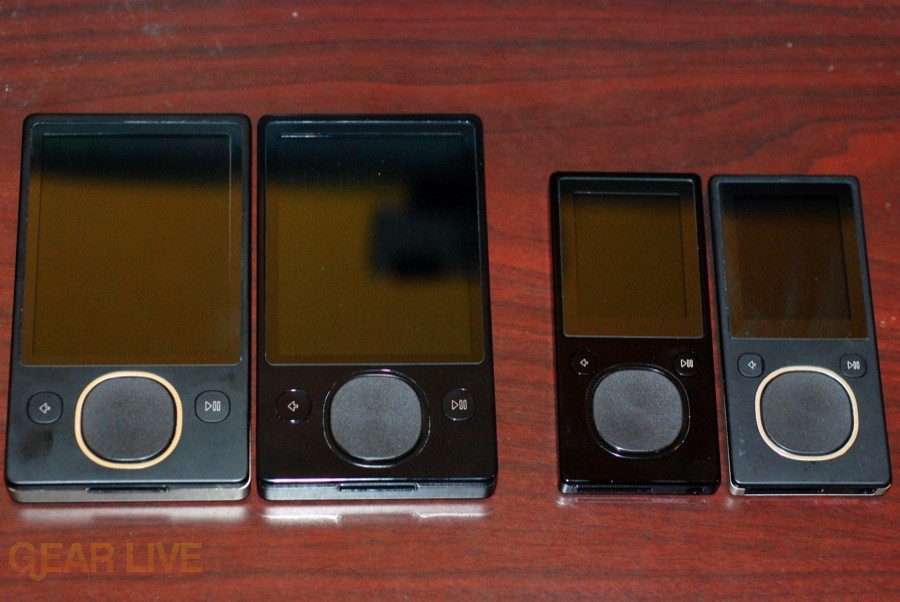 Zune 120 and Zune 16 with Zune 80 and Zune 8