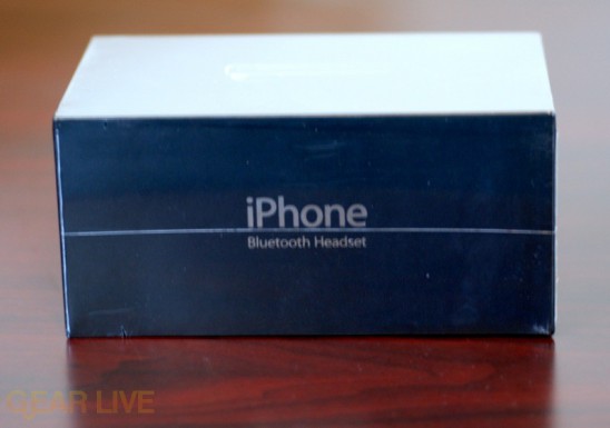 Side of iPhone Bluetooth Headset Box