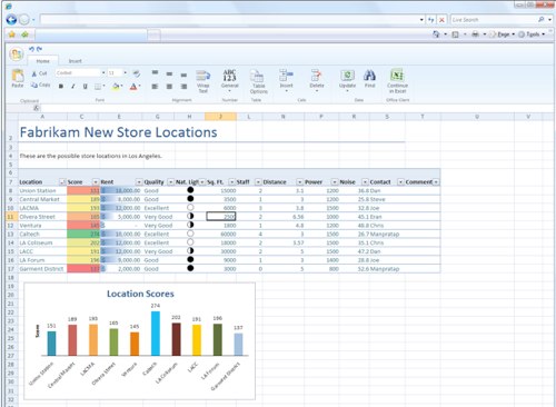 Microsoft Office Online Excel