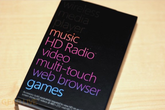 Zune HD back of box