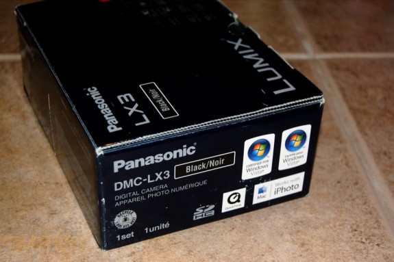 Panasonic Lumix LX3 box side