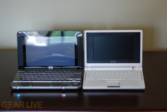 HP Mini-Note and Eee PC together