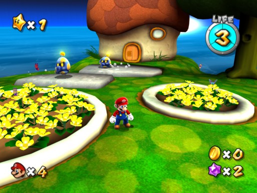 Mario Galaxy HD: Mario in Grass