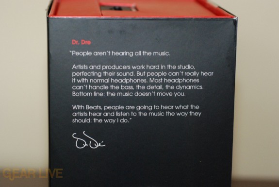 Beats by Dr. Dre box side