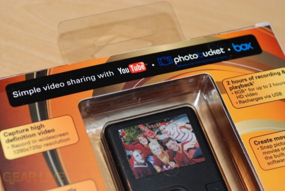 Creative Vado HD box feature list