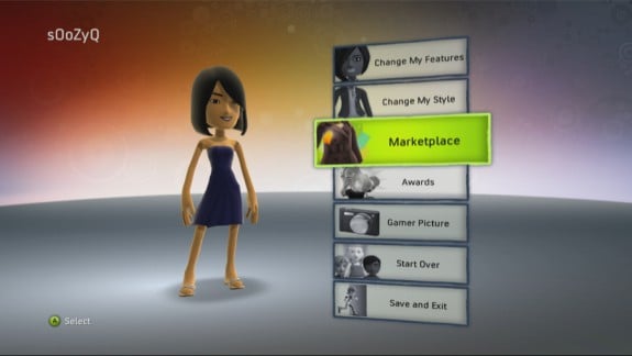 Xbox 360 Avatar Marketplace Entry