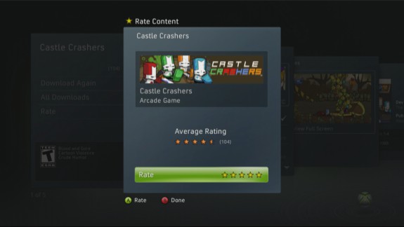 Xbox 360 Game Ratings: Castle Crashers