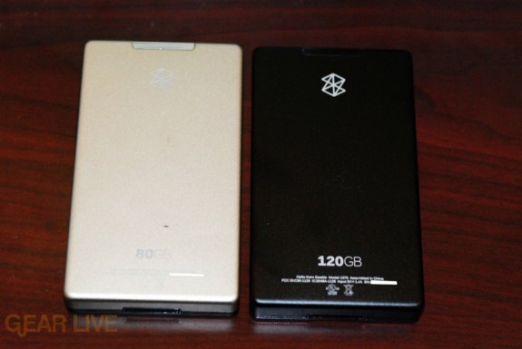 Zune 120 vs Zune 80 back