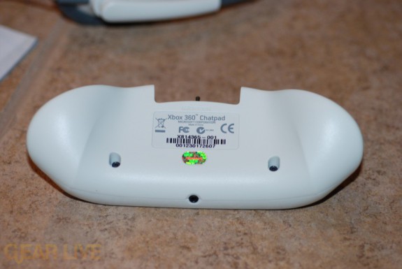 Underside of Xbox 360 Chatpad