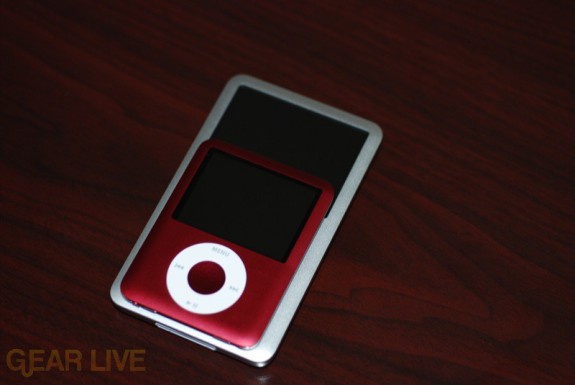 iPod nano on top of iPod classic