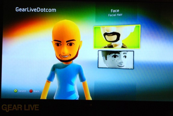 New Xbox Experience: Customize Avatar Facial Hair