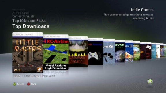 Xbox 360 Indie Games Top Downloads