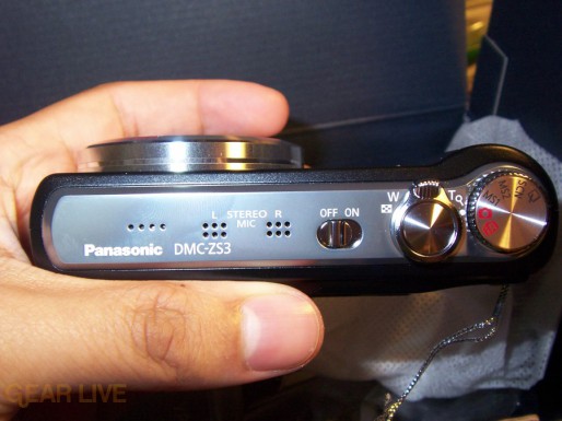 Panasonic Lumix ZS3 top controls