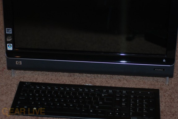 HP TouchSmart PC bottom