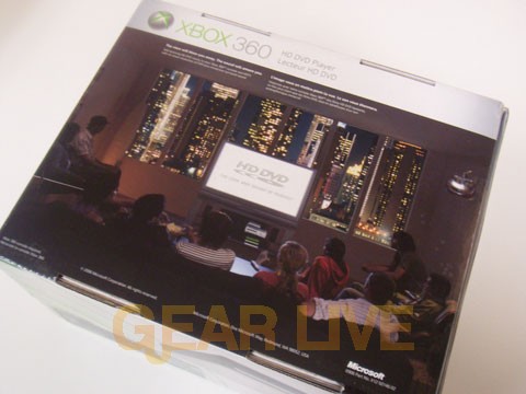 Back of Xbox 360 HD DVD Player Box
