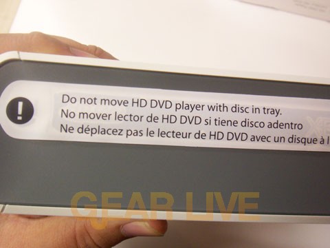 HD DVD Player Warning