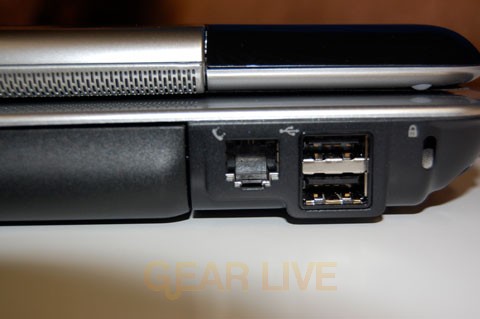 Phone Jack and USB 2.0 Ports