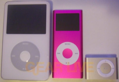 iPod with Video, 2nd Gen nano, and 2nd Gen shuffle