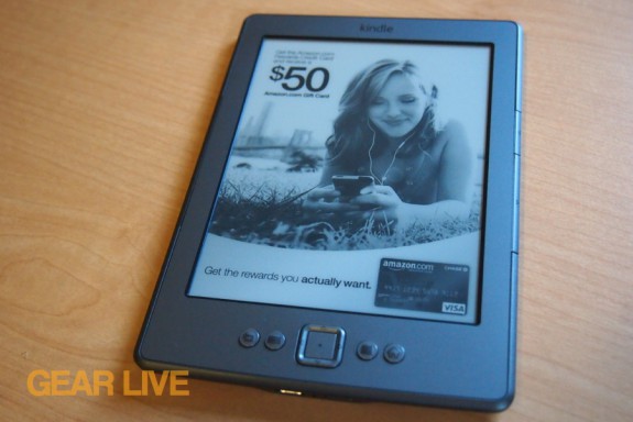 Amazon Kindle 4 special offer screen