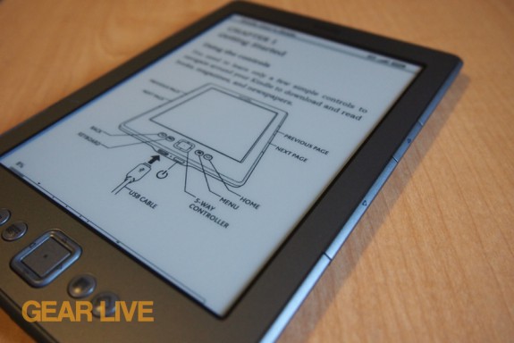 Amazon Kindle 4 setup page