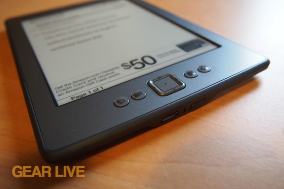 Amazon Kindle 4 navigation buttons