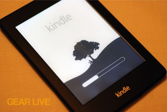 Kindle Paperwhite turned on