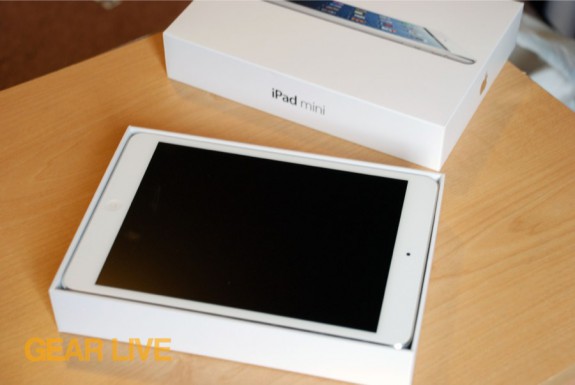 White iPad mini in box