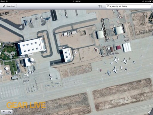 Apple Maps Edwards Air Force Base