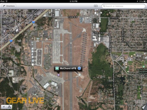 Apple Maps McChord Air Force Base