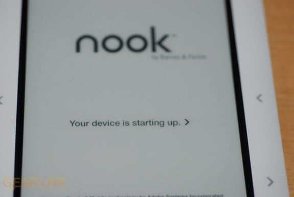 Your nook is starting up