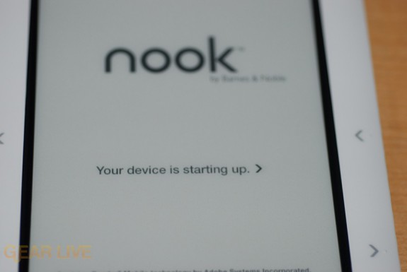 Your nook is starting up