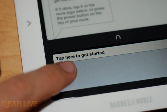 Barnes & Noble nook touchscreen