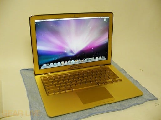 24k Gold Macbook Air full shot