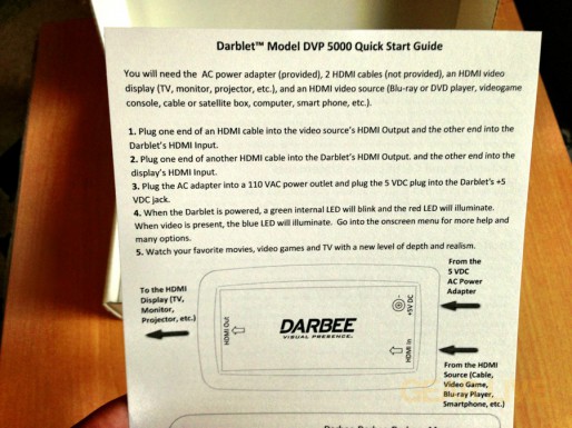 Darbee Darblet Quick Start Guide