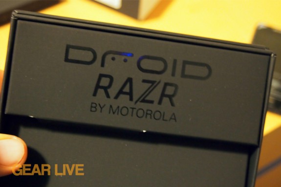 Droid RAZR logo in box