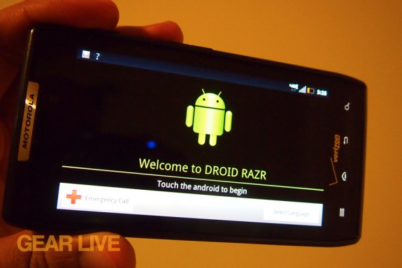 Droid RAZR set-up