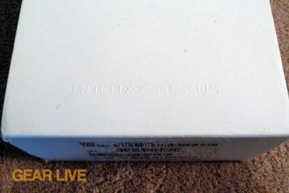 Galaxy Nexus logo on box