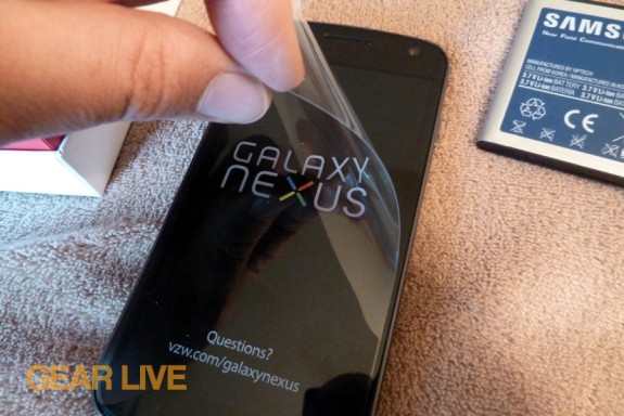 Peeling Galaxy Nexus plastic
