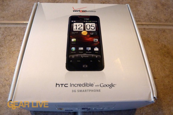 HTC Droid Incredible box front