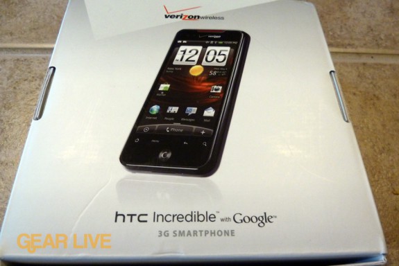 HTC Droid Incredible box back