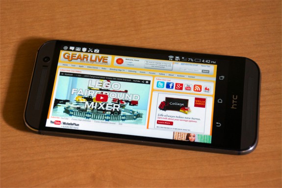 HTC One (M8) Gear Live in browser