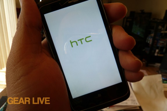 HTC Trophy powered on