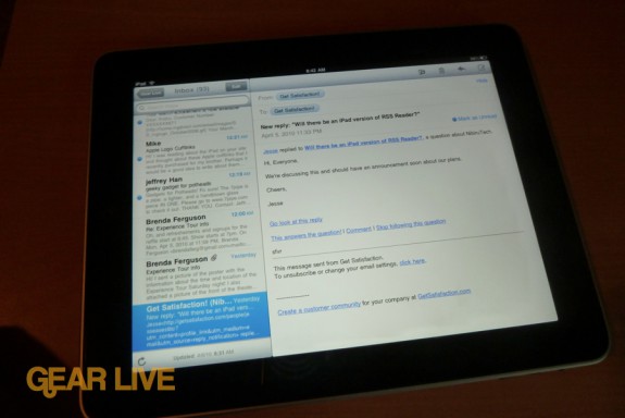 iPad apps: Mail