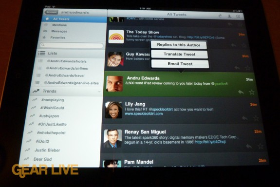 iPad apps: Twitterific