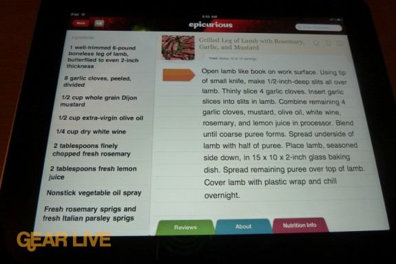 iPad apps: Epicurious