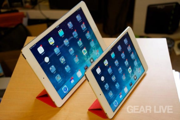 iPad mini & iPad Air Standing With Smart Covers side view