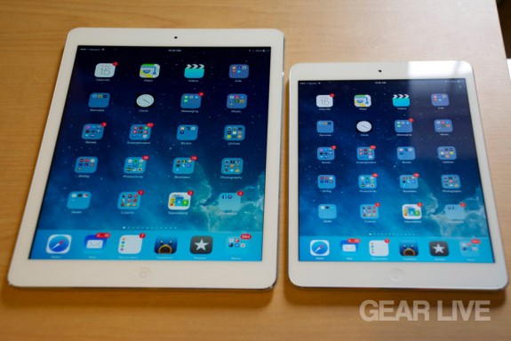 iPad Air & iPad mini Retina side-by-side